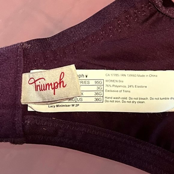 Seamless Lacy Underwire Minimizer, 36G, by Triumph - Picture 3 of 3